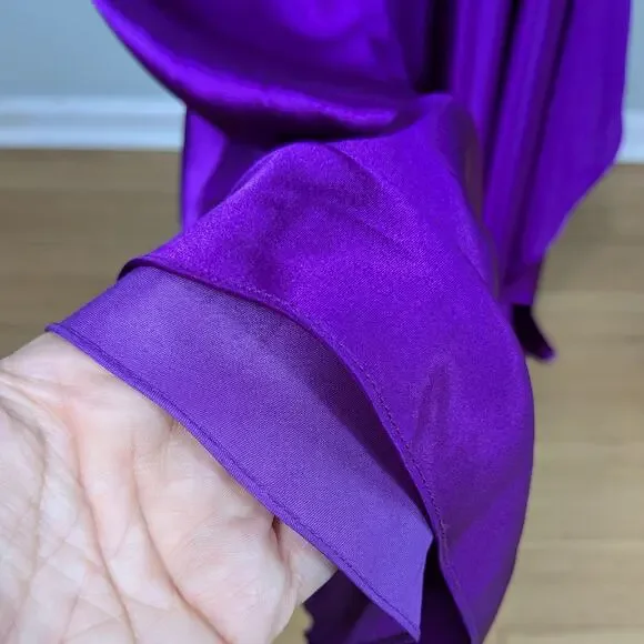 Vintage Prom Dress Maxi Ball Gown 4 Purple Y2K Glam Flirt Sottero Strapless Hoco
